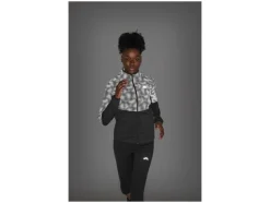 Chaqueta funcional de running para mujer, corte atlético.