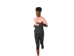 Chaqueta funcional de running para mujer, corte atlético.