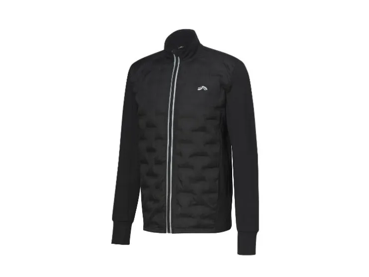 Chaqueta híbrida térmica de hombre con forro de felpa.