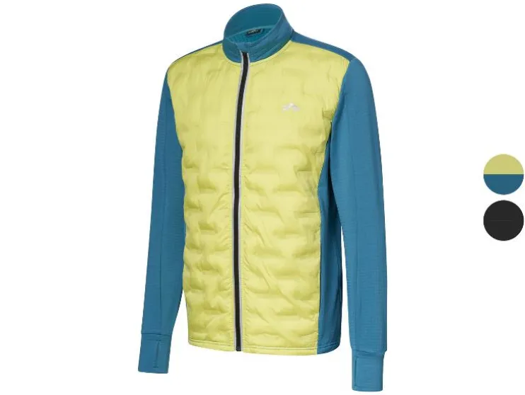 Chaqueta híbrida térmica de hombre con forro de felpa.