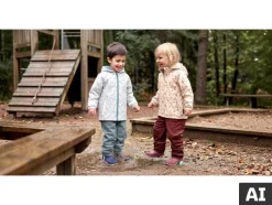 Chaqueta impermeable infantil con forro