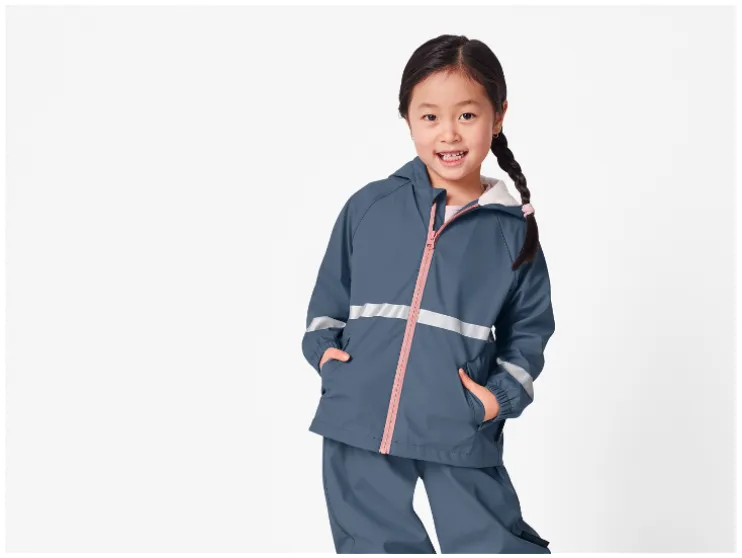 Chaqueta impermeable y de juego forrada para bebés y niños pequeños