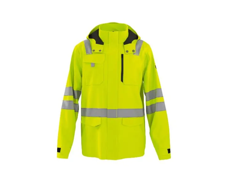 Chaqueta softshell de hombre, reflectante.