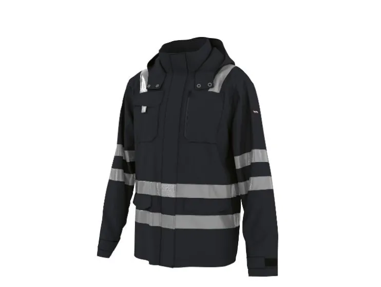 Chaqueta softshell de hombre, reflectante.