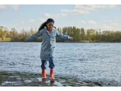 Chaqueta térmica de lluvia para niños, con forro de borreguito.