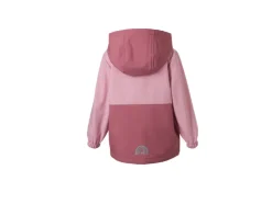 Chqueta softshell para niños con cambio de color bajo la lluvia.