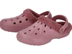 Clogs con borreguito para mujer