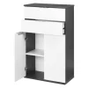 Cómoda, con deslizadores para muebles que cuidan el suelo.