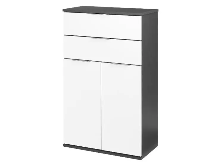 Cómoda, con deslizadores para muebles que cuidan el suelo.