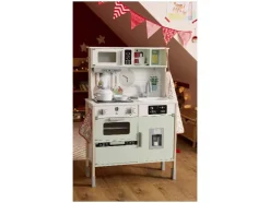 Cocina de madera, 3 alturas regulables, con trasera jugable.
