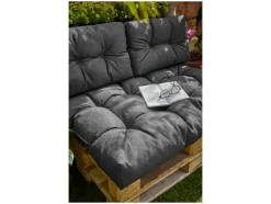 Cojines de asiento y respaldo para europalet, 3 piezas