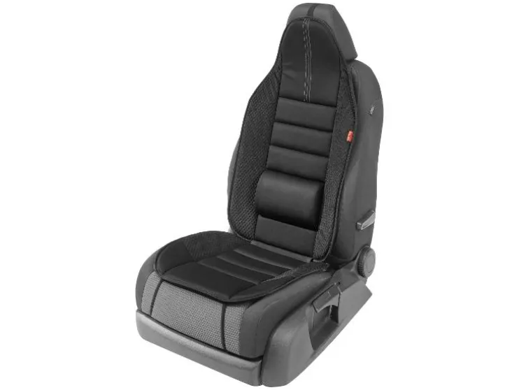 Cojín para asiento de coche con soporte lumbar.