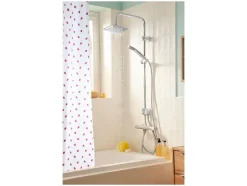 Conjunto de ducha mural, con reductor de caudal.