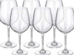 Copas de cava / Copas de vino blanco / Vasos de agua / Copas de vino tinto, lote de 6