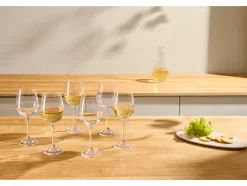 Copas de cava / Copas de vino blanco / Vasos de agua / Copas de vino tinto, lote de 6