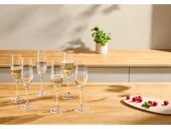 Copas de cava / Copas de vino blanco / Vasos de agua / Copas de vino tinto, lote de 6