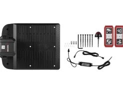Cortacésped robótico a batería »PPAMR 1250 A1«, hasta 1250 m² con batería, estación de carga y con videovigilancia sin cable perimetral.