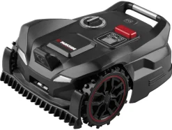 Cortacésped robótico a batería »PPAMR 1250 A1«, hasta 1250 m² con batería, estación de carga y con videovigilancia sin cable perimetral.