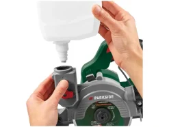 Cortador de baldosas a batería de 20 V »PAFS 20 A1«, con batería y cargador.
