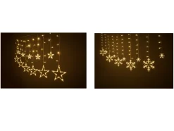 Cortina de luces LED con figuras decorativas
