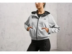 Cárdigan de felpa para mujer, de corte ancho y moderno.