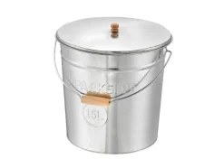 Cubo de ceniza, con tapa, 15 l.