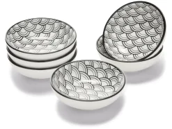 Cuencos/ platitos para dips/ cucharas de porcelana, porcelana.
