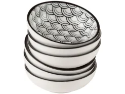 Cuencos/ platitos para dips/ cucharas de porcelana, porcelana.