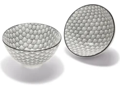 Cuencos/ platitos para dips/ cucharas de porcelana, porcelana.
