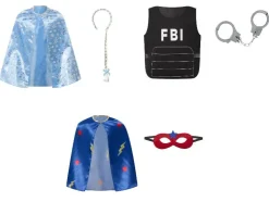 Disfraz de princesa / Disfraz de superhéroe / Disfraz de FBI para niños, 2 piezas.