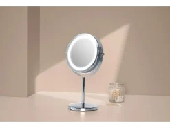 Espejo de maquillaje con iluminación.