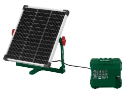 Estación de carga solar con batería de 20 V para cortacésped robotizado »PASLM 25 A1«, con batería.