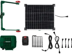 Estación de carga solar con batería de 20 V para cortacésped robotizado »PASLM 25 A1«, con batería.