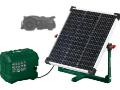 Estación de carga solar con batería de 20 V para cortacésped robotizado »PASLM 25 A1«, con batería.