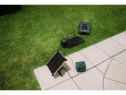 Estación de carga solar con batería de 20 V para cortacésped robotizado »PASLM 25 A1«, con batería.