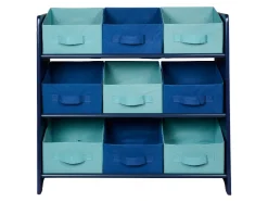 Estantería de almacenamiento con 9 cajas de tela extraíbles.