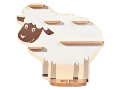 Estantería infantil para caja de audio y figuras.