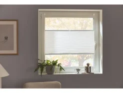 Estor plisado para ventana, 70 x 130 cm, montaje sin taladrar.