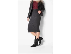 Falda de punto midi para mujer