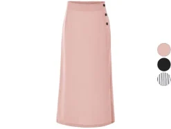 Falda midi de mujer, con abertura lateral.