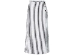 Falda midi de mujer, con abertura lateral.