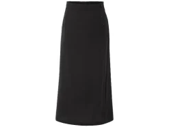 Falda midi de mujer, con abertura lateral.