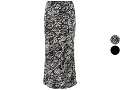 Falda midi de mujer, con cintura elástica.