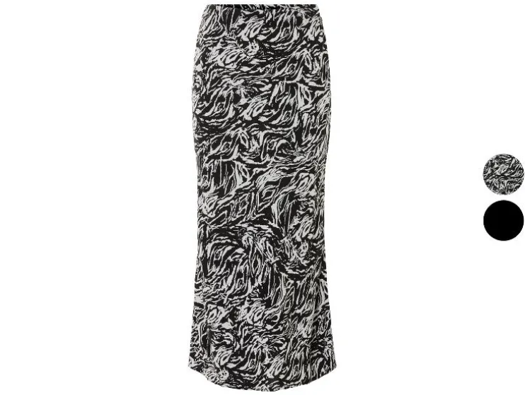 Falda midi de mujer, con cintura elástica.