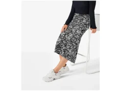Falda midi de mujer, con cintura elástica.