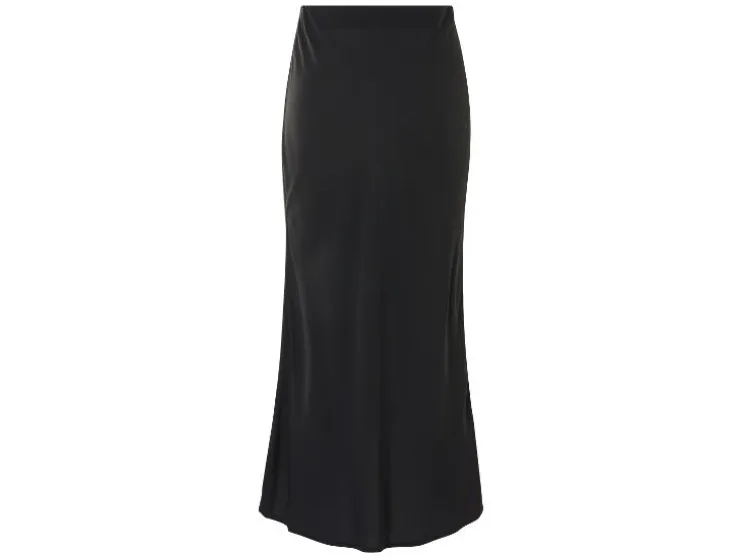 Falda midi de mujer, con cintura elástica.