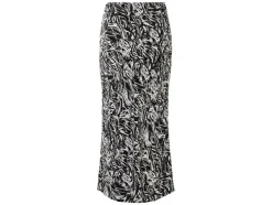 Falda midi de mujer, con cintura elástica.