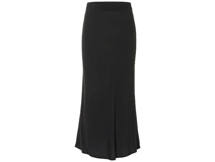 Falda midi de mujer, con cintura elástica.