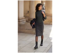 Falda midi de mujer de calidad de punto suave y agradable.