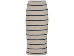 Falda midi de mujer, en punto estructurado de moda.